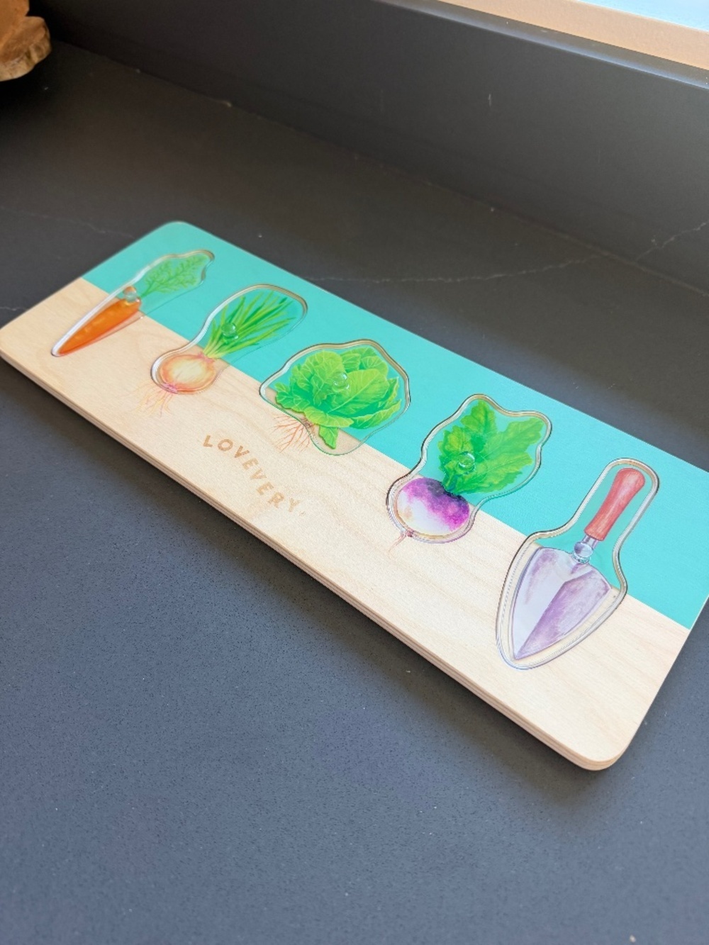 Lovevery Community Garden Wooden Toddler Puzzle‎